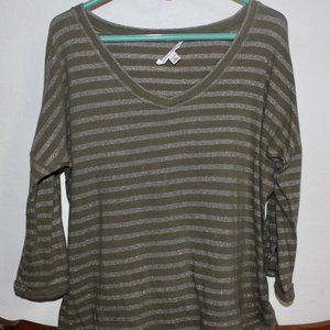 Banana Republic Green Striped Shirt Size XL